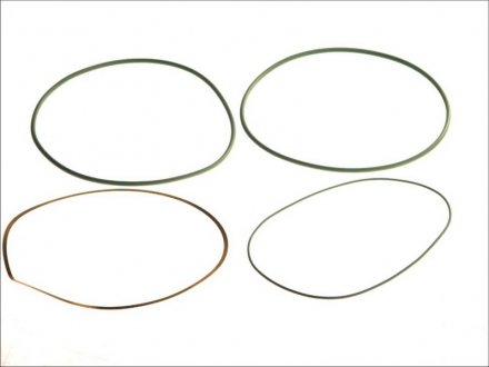 Комплект уплотняющих колец гильзы цилиндра MB, Толщина 0,15мм, 3 резиновых кольца+1 сталь ELRING 827.568 (фото 1)