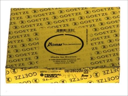 Кільця поршневі (1cyl) MAN D2565/D2566 D 125.0 (3/3/5) GO GOETZE 08-280200-00