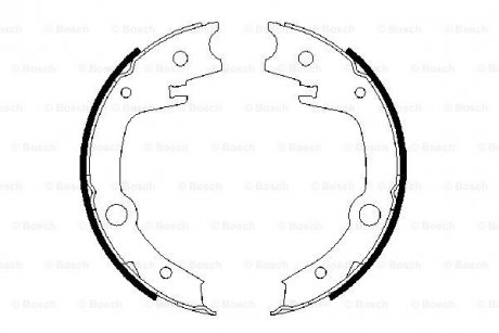 Комплект тормозных колодок, стояночная тормозная система BOSCH 0986487679 (фото 1)