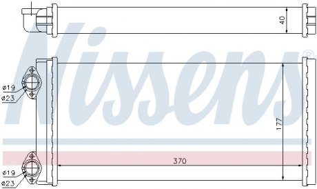 Радиатор печки MAN L 2000 (93-) |MAN M 2000 (95-) NISSENS 71928 (фото 1)