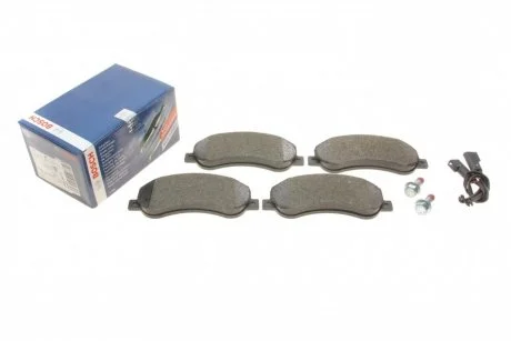 Колодки гальмівні (передні) Ford Transit 2.2-2.4TDCi 06-14 (з датчиками) BOSCH 0986494170