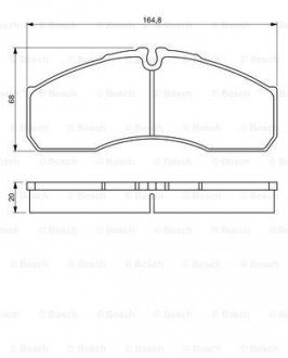 Колодки тормозные (передние) Renault Master 04-10/Mascott/Iveco Daily 99-06 BOSCH 0986494266 (фото 1)