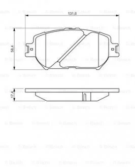 Комплект тормозных колодок, дисковый тормоз BOSCH 0986494418