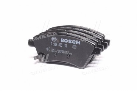 Комплект тормозных колодок, дисковый тормоз BOSCH 0986495101 (фото 1)