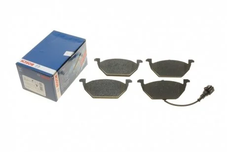 Колодки гальмівні (передні) Audi A3/Skoda Fabia/Octavia 96-13/VW Caddy 04-15/Golf 97- (+датчик) BOSCH 0986495213