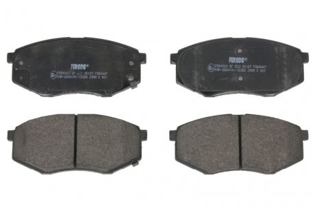 Комплект гальмівних колодок з 4 шт. дисків FERODO FDB4447 (фото 1)
