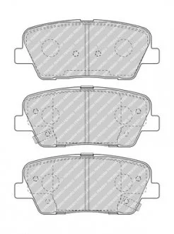 Комплект гальмівних колодок з 4 шт. дисків FERODO FDB4391