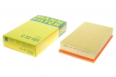 Фільтр повітряний VW T5 1.9TDI/2.0/BiFuel/TDI/TSI/2.5TDI/3.2 V6 03-15/VW T6 2.0TDI/TSI 15- MANN C 32 191