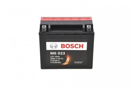 Акумуляторна батарея 18Ah/250A (177x88x156/+R/B00) (AGM) (мото) замінено на 0986FA1071 BOSCH 0092M60230