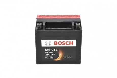Аккумулятор сухозаряженный AGM 12Ah 200А BOSCH 0092M60180 (фото 1)