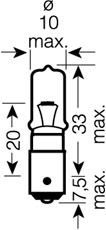 Лампа накаливания H21W 12V 21W BAY9s OSRAM 4008321095190