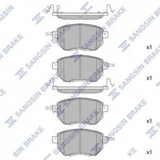 Комплект гальмівних колодок з 4 шт. дисків SANGSIN Hi-Q (SANGSIN) SP2107