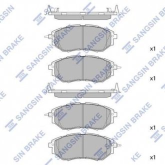 Тормозные колодки дисковые передние SANGSIN BRAKE Hi-Q (SANGSIN) SP1534