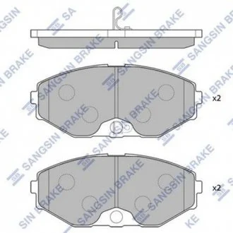 Колодки гальмові дискові передні HQ Hi-Q (SANGSIN) SP1600