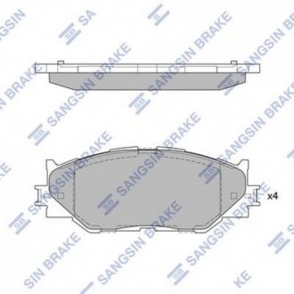 Колодки гальмові дискові передні HQ Hi-Q (SANGSIN) SP1543