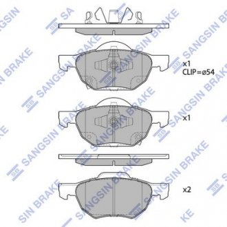 Тормозные колодки дисковые передние SANGSIN BRAKE Hi-Q (SANGSIN) SP1573