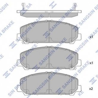 Колодки гальмові дискові передні HQ Hi-Q (SANGSIN) SP1448