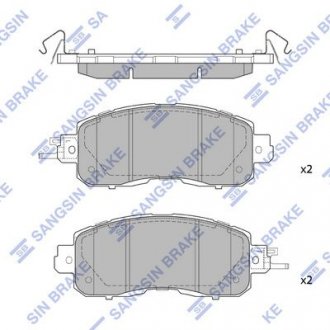 Колодки гальмові дискові передні HQ Hi-Q (SANGSIN) SP1765