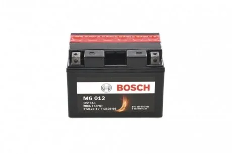 Фото 1 - аккумулятор сухозаряженный AGM 9Ah 200А BOSCH 0092M60120 Аккумулятор сухозаряженный AGM 9Ah 200А BOSCH 0092M60120 (фото 1)