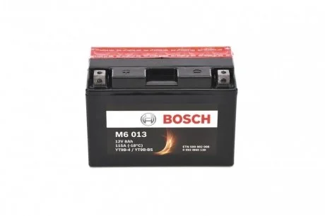 Фото 1 - аккумулятор сухозаряженный AGM 8Ah 115А BOSCH 0092M60130 Аккумулятор сухозаряженный AGM 8Ah 115А BOSCH 0092M60130 (фото 1)