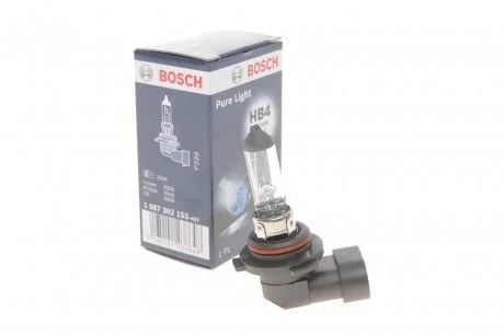 Лампочка Pure Light галоген HB4 (12 В, 55 Вт, тип гнізда: P22D) 1 987 302 153 BOSCH 1987302153
