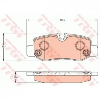 Комплект гальмівних колодок, дискове гальмо TRW GDB2102