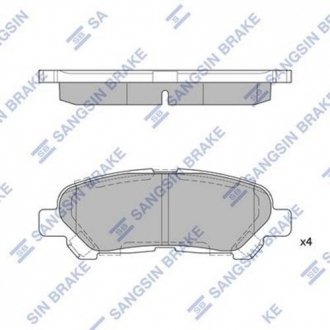 Комплект гальмівних колодок - дискові SANGSIN Hi-Q (SANGSIN) SP2136 (фото 1)