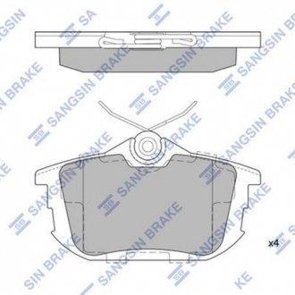 Тормозные колодки дисковые задние SANGSIN BRAKE Hi-Q (SANGSIN) SP1531