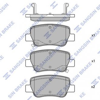 Тормозные колодки дисковые задние SANGSIN BRAKE Hi-Q (SANGSIN) SP1578