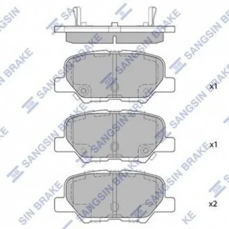 Комплект гальмівних колодок - дискові SANGSIN Hi-Q (SANGSIN) SP1731