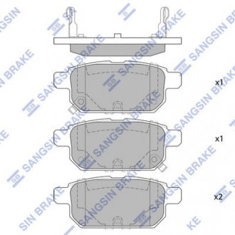 Тормозные колодки дисковые задние SANGSIN BRAKE Hi-Q (SANGSIN) SP1634