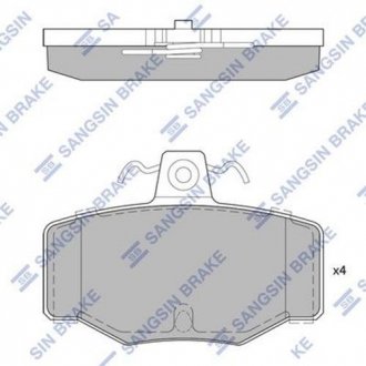 Тормозные колодки дисковые задние SANGSIN BRAKE Hi-Q (SANGSIN) SP1741 (фото 1)