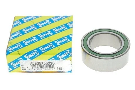 Подшипник компрессора кондиционера (35x55x20) SNR NTN ACB35X55X20 (фото 1)