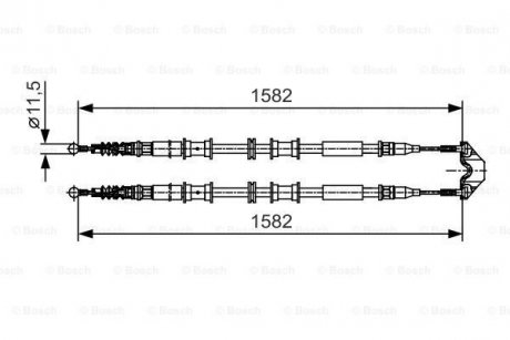 Трос, стоянкова гальмівна система 1 987 482 138 BOSCH 1987482138