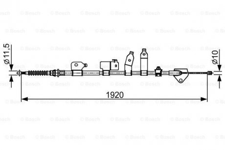 Трос, стоянкова гальмівна система 1 987 482 438 BOSCH 1987482438 (фото 1)