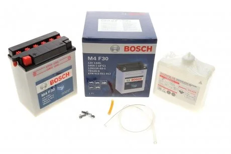Акумуляторна батарея 12Ah/160A (136x82x160/L+) (мото) замінено на 0986FA1150 BOSCH 0092M4F300 (фото 1)