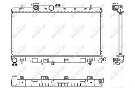 Радиатор охлаждения Subaru Impreza 1.6-2.5 00-09 NRF 53038