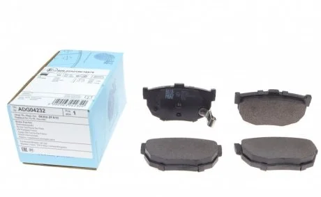 Колодки гальмівні (задні) Hyundai Elantra/Kia Cerato 00- (85.2x46.4) BLUE PRINT ADG04232