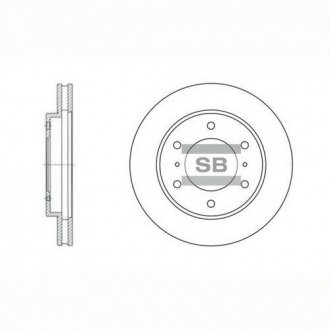 Тормозной диск передний SANGSIN BRAKE Hi-Q (SANGSIN) SD4306 (фото 1)