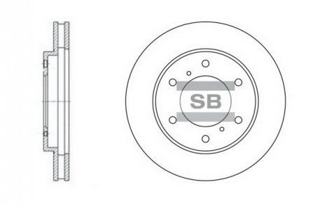 Тормозной диск передний SANGSIN BRAKE Hi-Q (SANGSIN) SD4311 (фото 1)