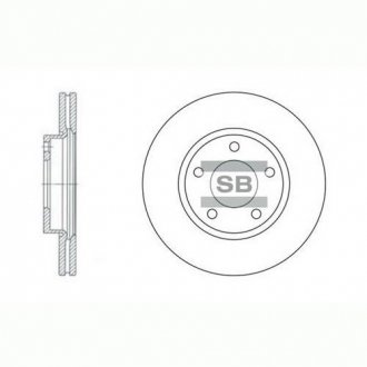 Тормозной диск передний SANGSIN BRAKE Hi-Q (SANGSIN) SD4401 (фото 1)