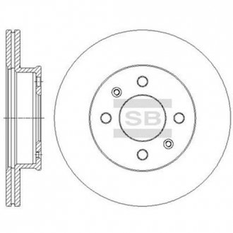 Тормозной диск передний SANGSIN BRAKE Hi-Q (SANGSIN) SD1090 (фото 1)