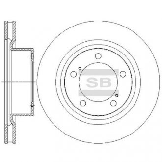 Тормозной диск передний SANGSIN BRAKE Hi-Q (SANGSIN) SD4062 (фото 1)