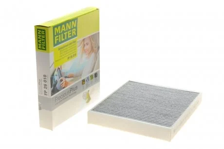 Фільтр салону Skoda Fabia/Roomster/VW Polo 99-10 (угольный/антибактериальный) MANN FP 26 010