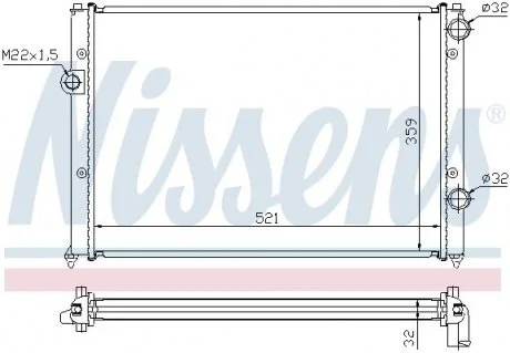 Радиатор системы охлаждения NISSENS 652511