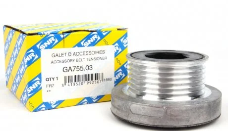 Фото 1 - обгонная муфта генератора SNR SNR NTN GA755.03 Обгонная муфта генератора SNR SNR NTN GA755.03 (фото 1)