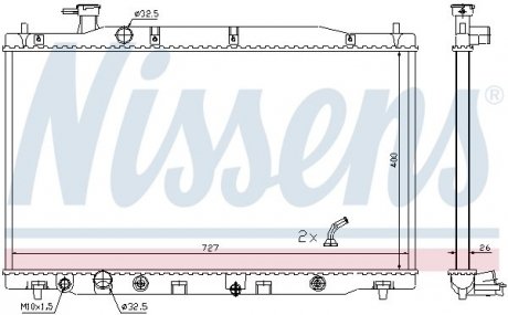 Радиатор системы охлаждения NISSENS 681372