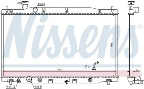 Радиатор системы охлаждения NISSENS 681372