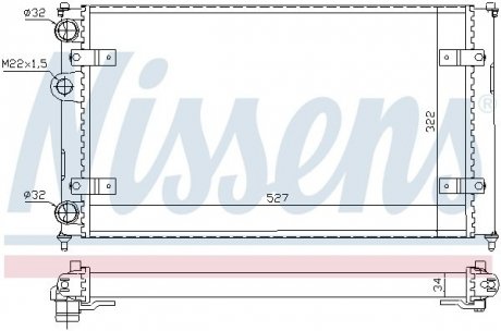 Радиатор системы охлаждения NISSENS 639951