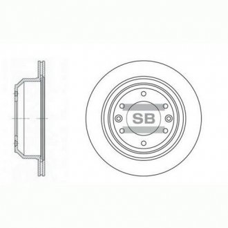 Тормозной диск задний SANGSIN BRAKE Hi-Q (SANGSIN) SD1032